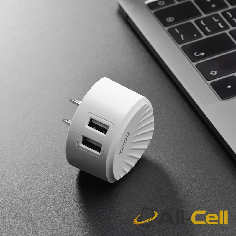 Wall charger “C67 Shell” dual USB port US (C67 White) — 6