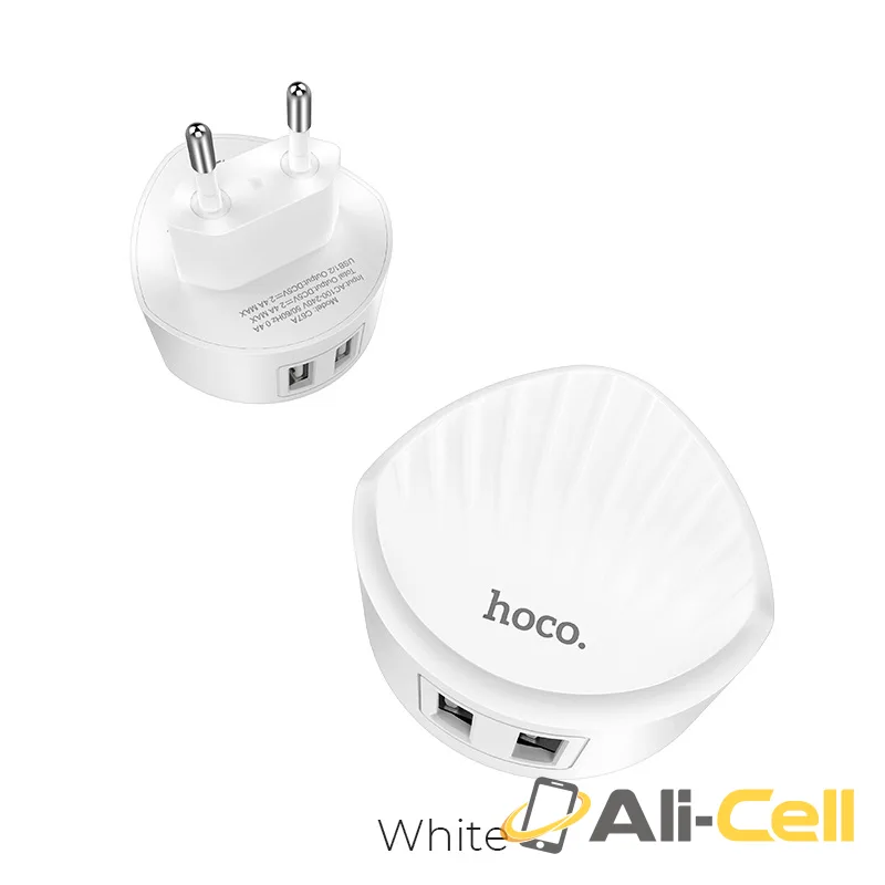 Wall charger “C67A Shell” dual USB port EU (C67a White)