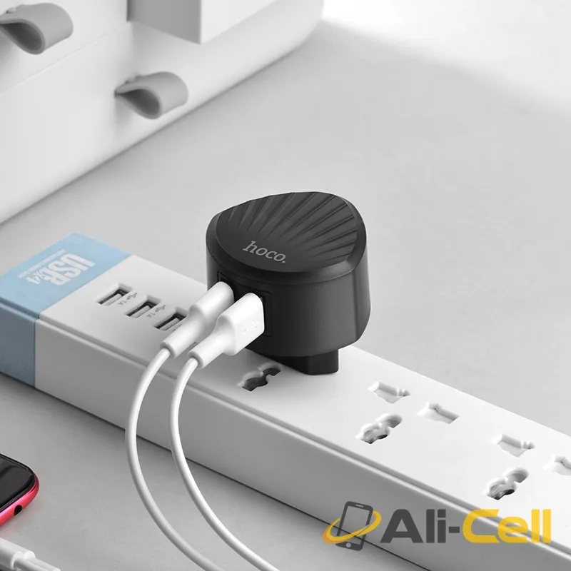 Wall charger “C67A Shell” dual USB port EU (C67a Black) — 4