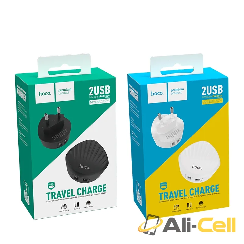 Wall charger “C67A Shell” dual USB port EU (C67a Black) — 7