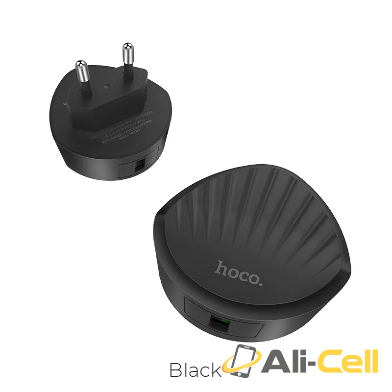 Wall charger “C68A Shell” single USB port QC3.0 EU (C68a Black)