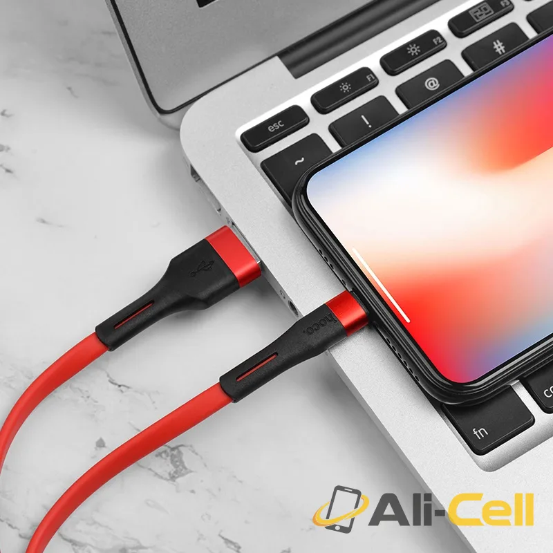 Cable USB to Lightning “X34 Surpass” charging data sync (X34 Lightning Red, 1.0m) — 6