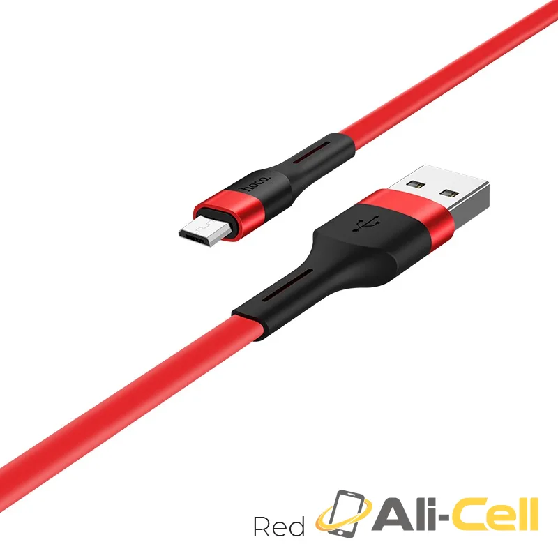 Cable USB to Micro-USB “X34 Surpass” charging data sync (X34 Micro Usb Red, 1.0m)
