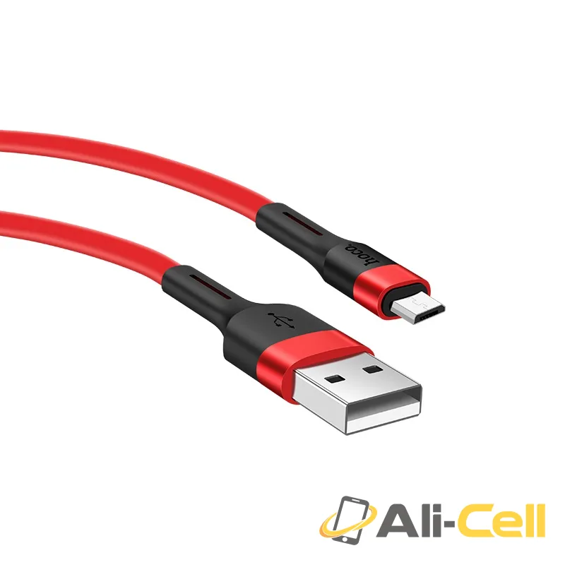 Cable USB to Micro-USB “X34 Surpass” charging data sync (X34 Micro Usb Red, 1.0m) — 2