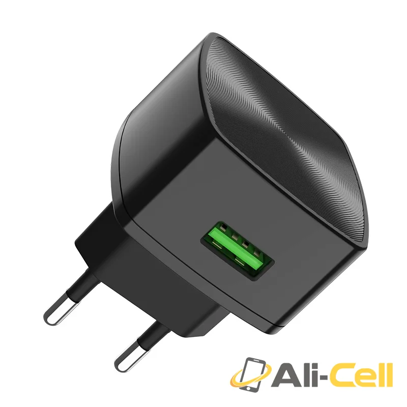 Wall charger “C70A Cutting-edge” single port QC3.0 EU set with cable (C70a Micro Usb Black, Set With Micro Usb Cable) — 2