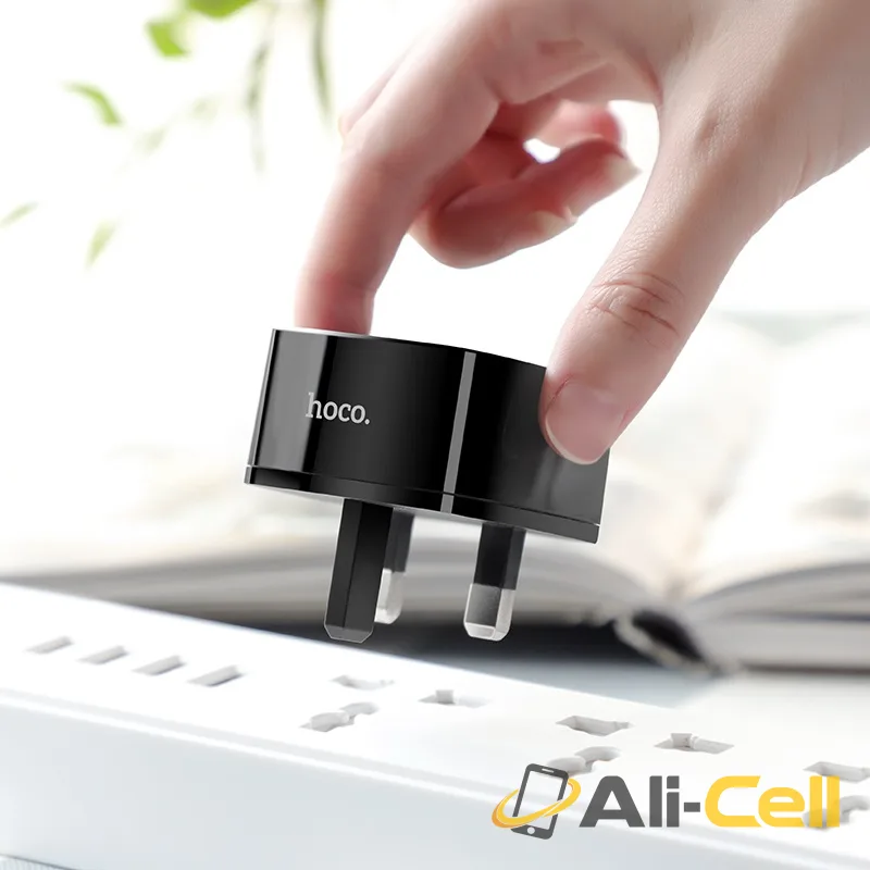 Wall charger “C70B Cutting-edge” single port QC3.0 UK set with cable (C70b Black) — 6