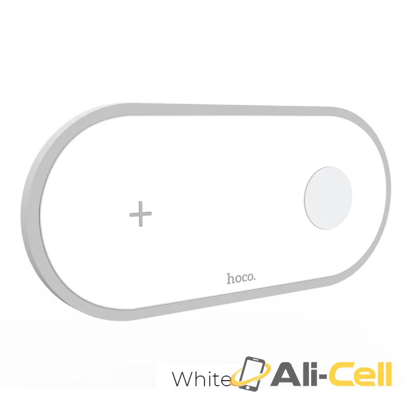 Wireless charger “CW20 Wisdom 2-in-1” tabletop charging dock (Cw20 White)