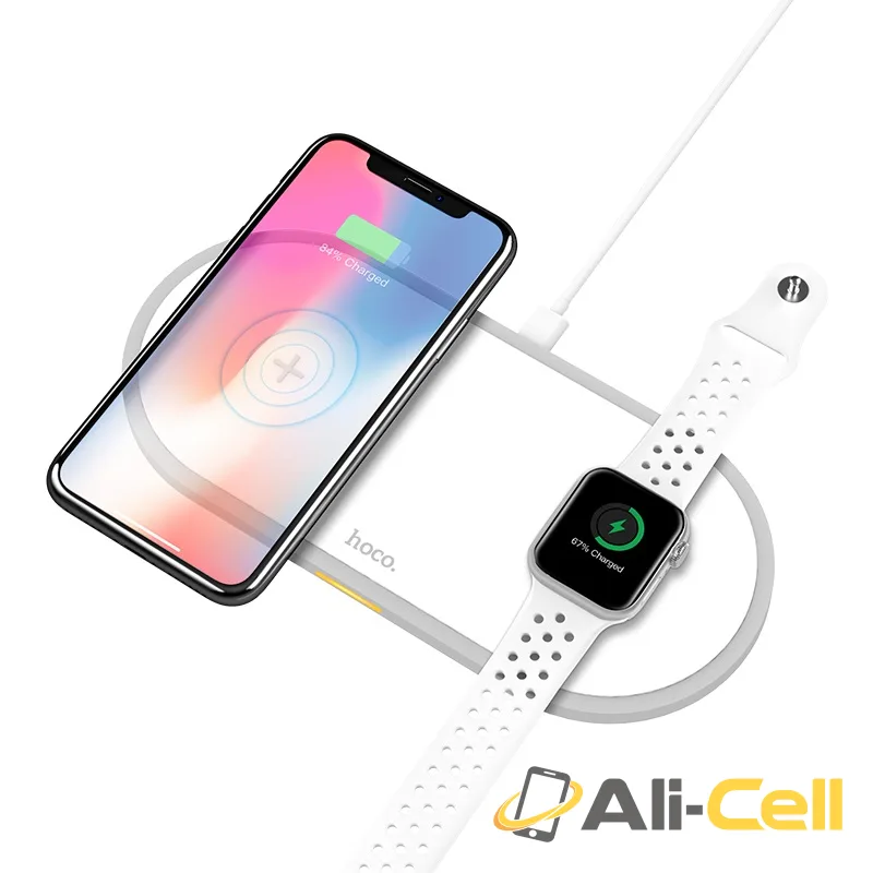 Wireless charger “CW20 Wisdom 2-in-1” tabletop charging dock (Cw20 White) — 3