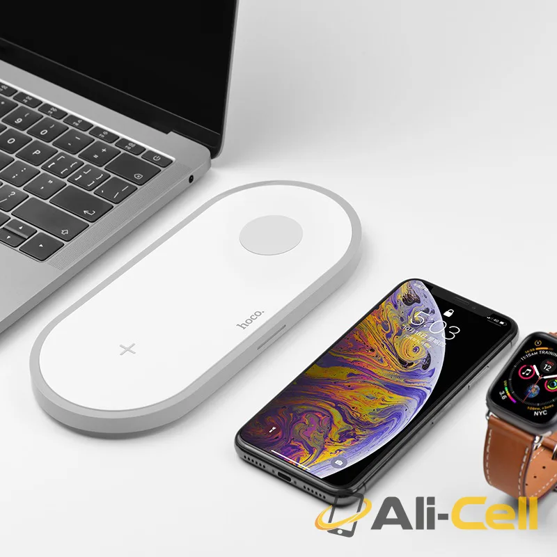 Wireless charger “CW20 Wisdom 2-in-1” tabletop charging dock (Cw20 White) — 6