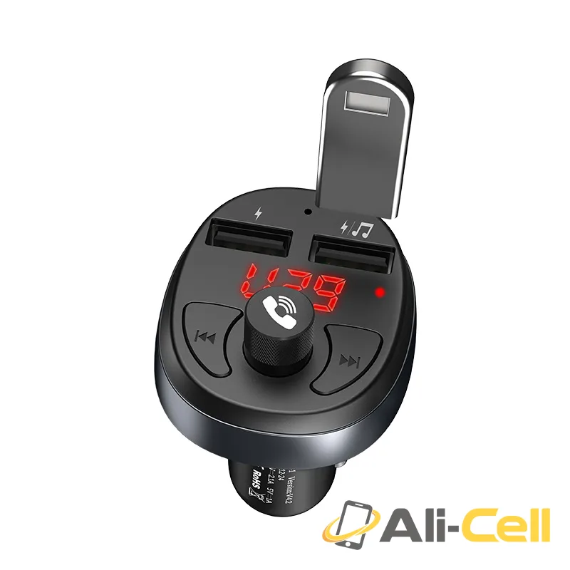 Car charger “E41” with FM transmitter (E41 Black) — 3