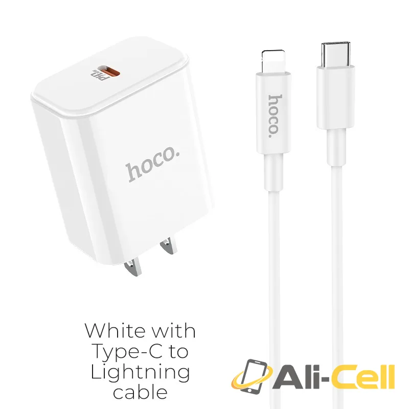 Wall charger “C71 Star speed” PD3.0 single Type-C set with cable US (C71 Type C Lightning White, Set With Type C To Lightning Cable)