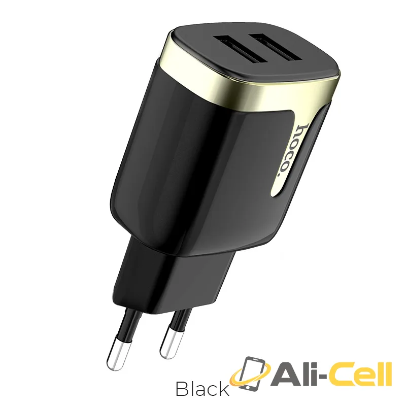 Wall charger “C64A Engraved” dual USB port EU (C64a Black)