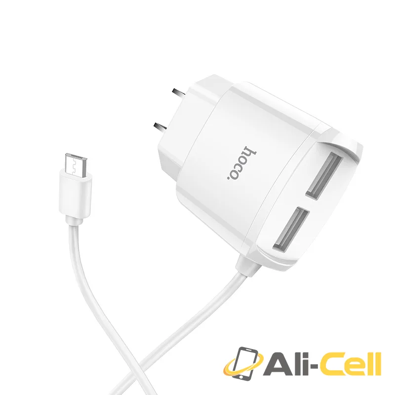 Wall charger “C59 Mega joy” dual USB port US with built-in wire (C59 Lightning White, Built In Lightning Wire) — 4