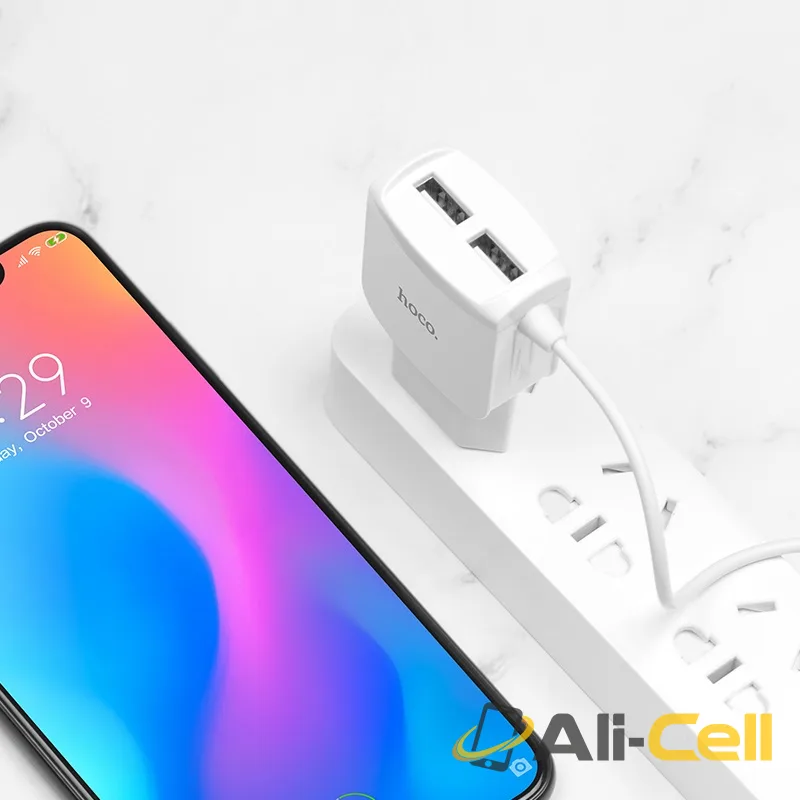 Wall charger “C59 Mega joy” dual USB port US with built-in wire (C59 Micro Usb White, Built In Micro Usb Wire) — 6