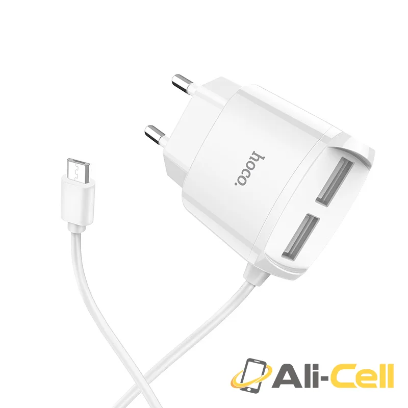 Wall charger “C59A Mega joy” dual USB port EU with built-in wire (C59a Lightning White, Built In Lightning Wire) — 4