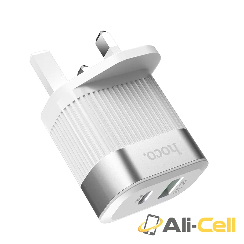 Wall charger “C58B Prominent” USB QC3.0 & Type-C PD UK (C58b White) — 4