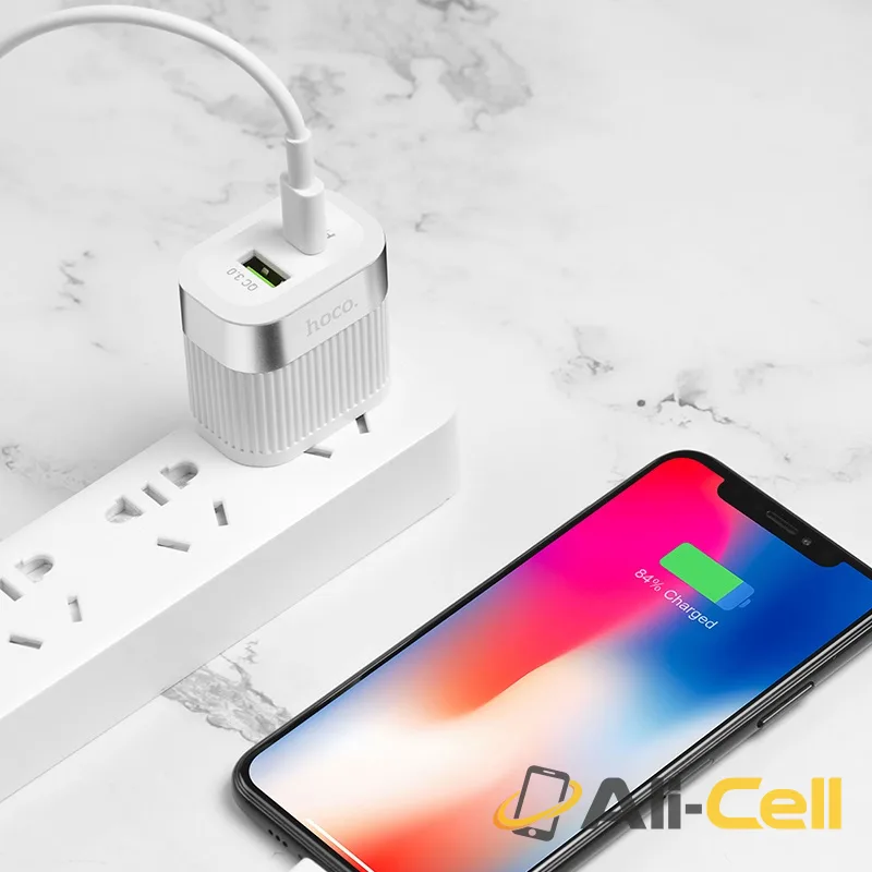 Wall charger “C58 Prominent” USB QC3.0 & Type-C PD US (C58 White) — 6