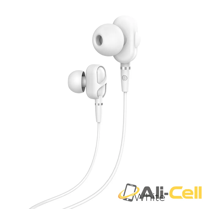 Wired earphones 3.5mm “M62 Dazzling” with microphone (M62 White)