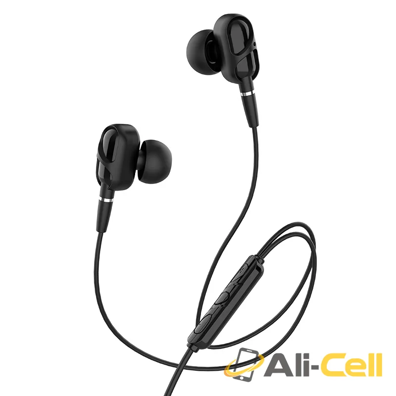 Wired earphones 3.5mm “M62 Dazzling” with microphone (M62 White) — 2