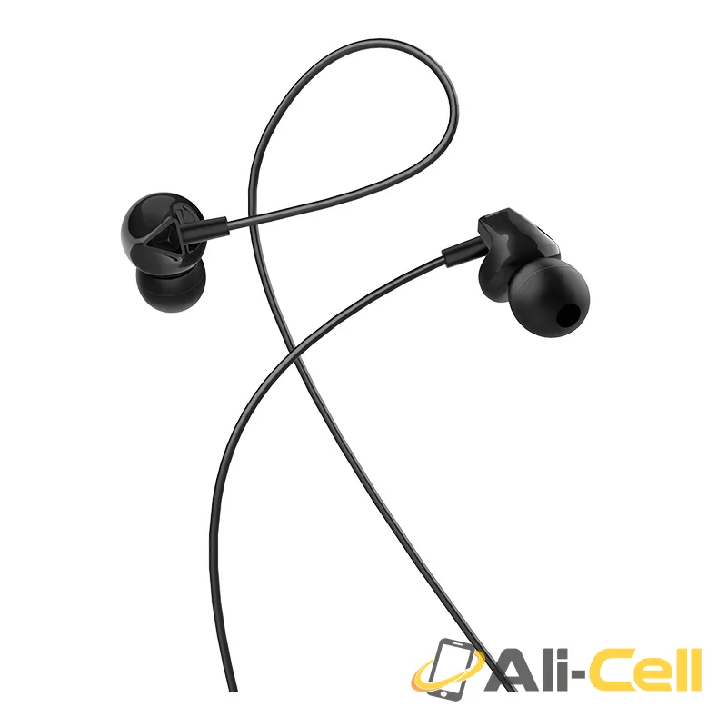 Wired earphone 3.5mm “M60 Perfect sound” with microphone (M60 Black) — 2