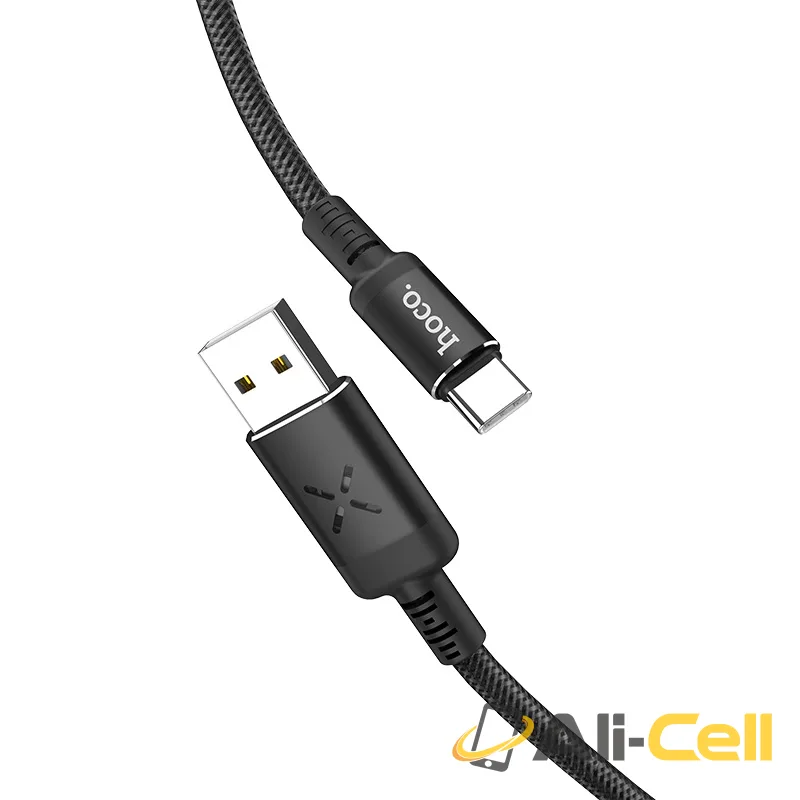 Cable USB to Type-C “U63 Spirit” charging data sync with backlight (U63 Type C White, 1.2m) — 4