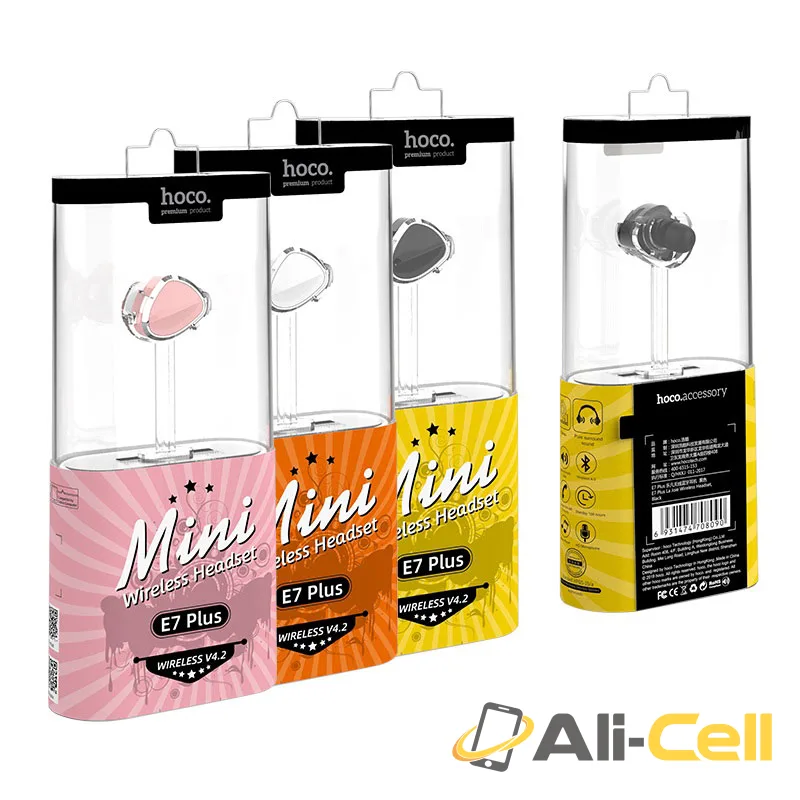 Wireless headset “E7 Plus La joie” earphone with mic (E7 Plus Pink) — 7