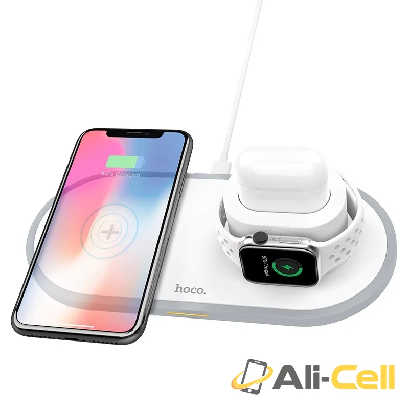 Wireless charger CW21 Wisdom 3-in-1 tabletop charging dock (Cw21 White) — 3