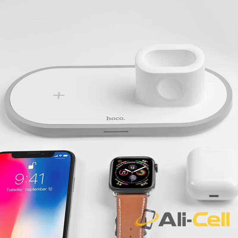 Wireless charger CW21 Wisdom 3-in-1 tabletop charging dock (Cw21 White) — 4