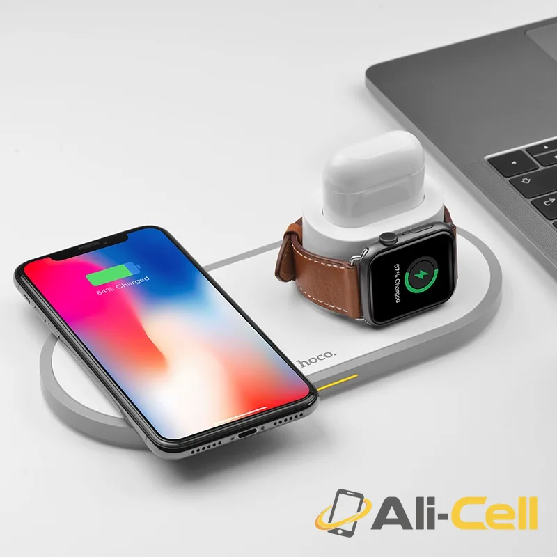 Wireless charger CW21 Wisdom 3-in-1 tabletop charging dock (Cw21 White) — 5