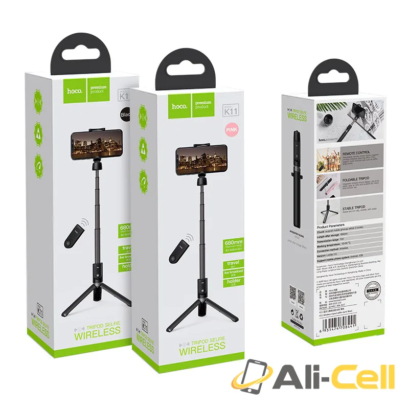 Selfie stick “K11” wireless tripod remote control (K11 Black) — 7