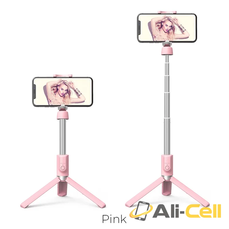 Selfie stick “K11” wireless tripod remote control (K11 Pink)