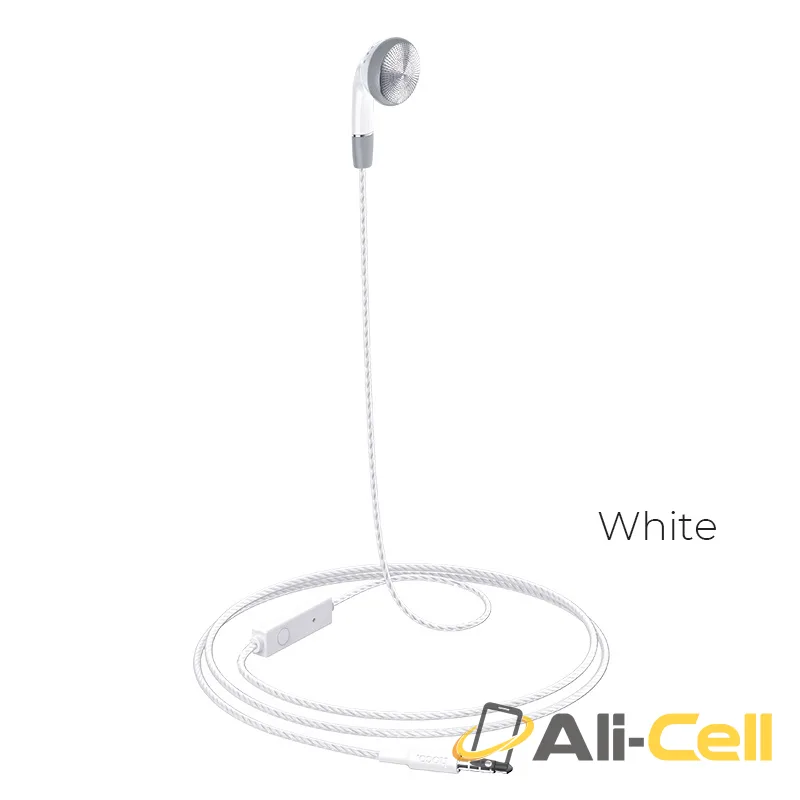 Wired earphone 3.5mm “M61 Nice tone” single ear with microphone (M61 White)