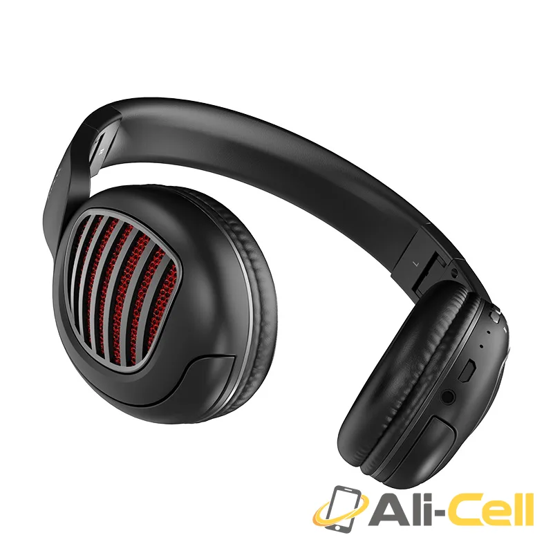 Headphones “W23 Brilliant” wireless and wired with mic (W23 Black) — 2