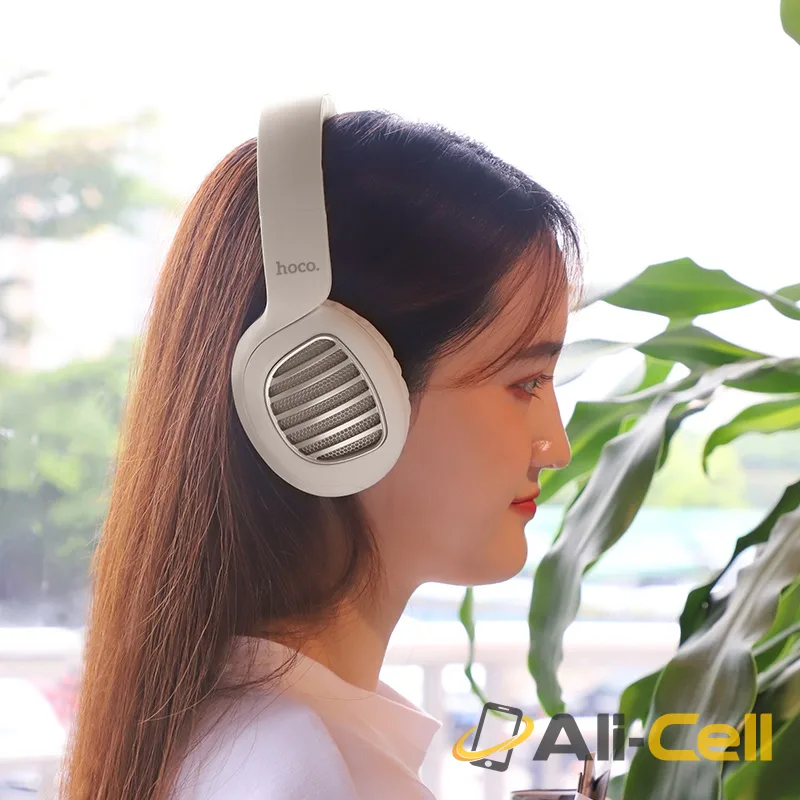 Headphones “W23 Brilliant” wireless and wired with mic (W23 White) — 6