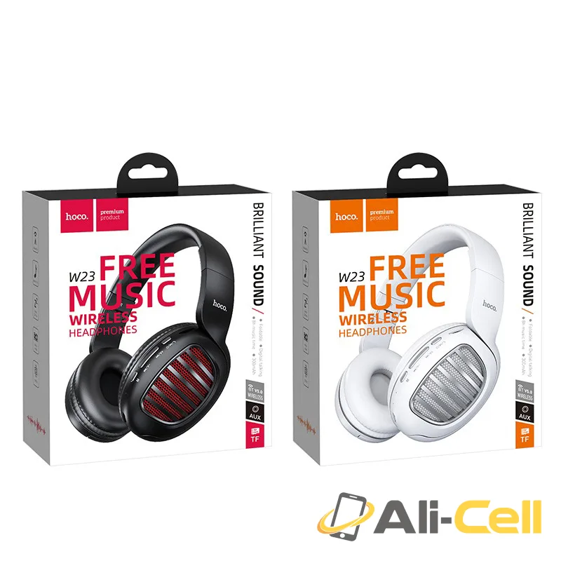 Headphones “W23 Brilliant” wireless and wired with mic (W23 White) — 7