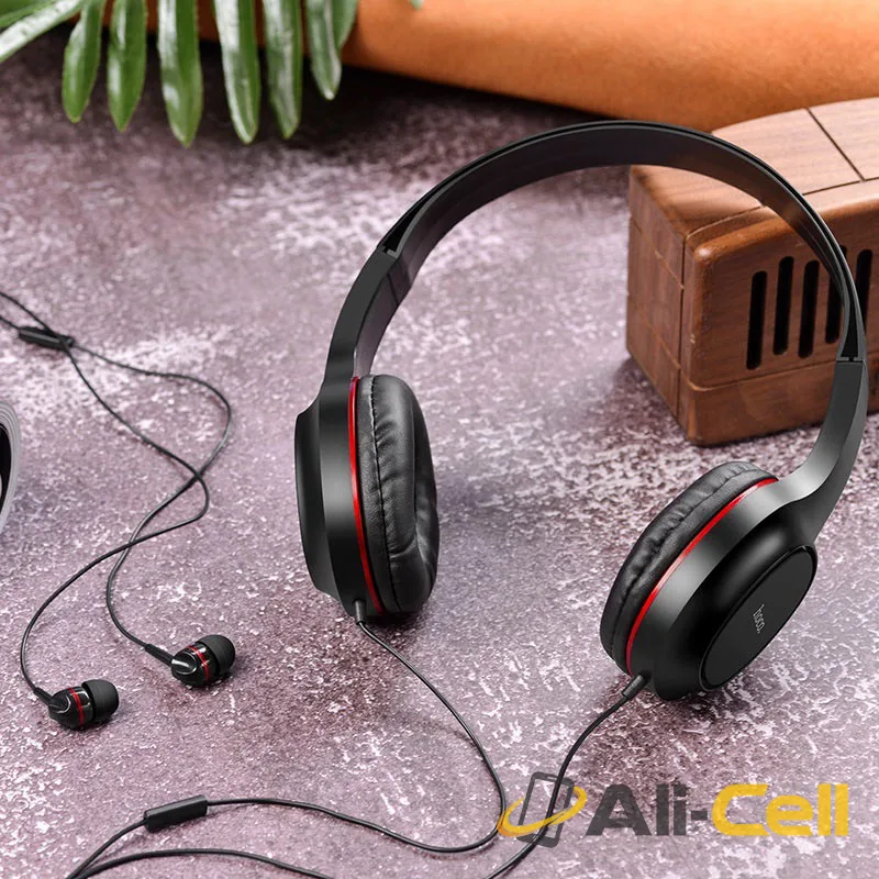 Headphones “W24 Enlighten” wired with mic set with earphones (W24 Red) — 5