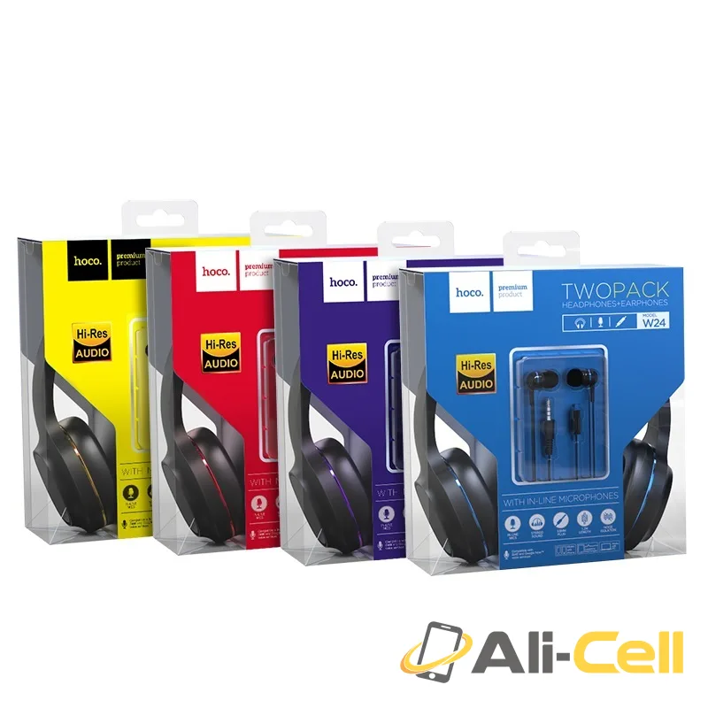Headphones “W24 Enlighten” wired with mic set with earphones (W24 Blue) — 7