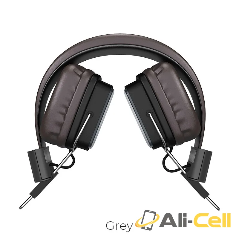 Headphones “W20 Gleeful” wireless and wired with mic (W20 Grey)