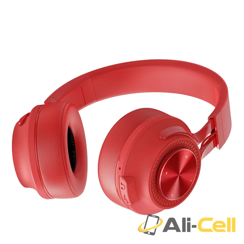 Headphones “W22 Talent sound” wireless and wired with mic (W22 Red) — 4