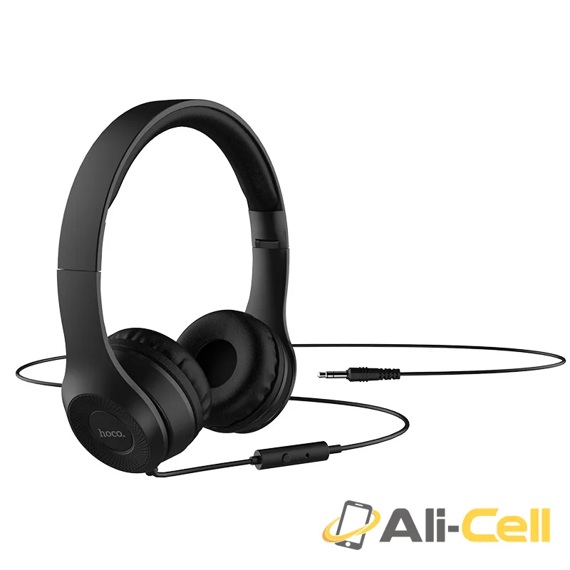 Headphones “W21 Graceful charm” wired headset with mic (W21 Black) — 3