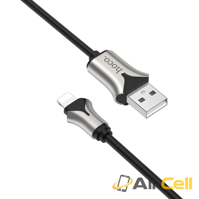 Cable USB to Lightning “U67 Soft silicone” charging data sync (U67 Lightning Black, 1.2m) — 2