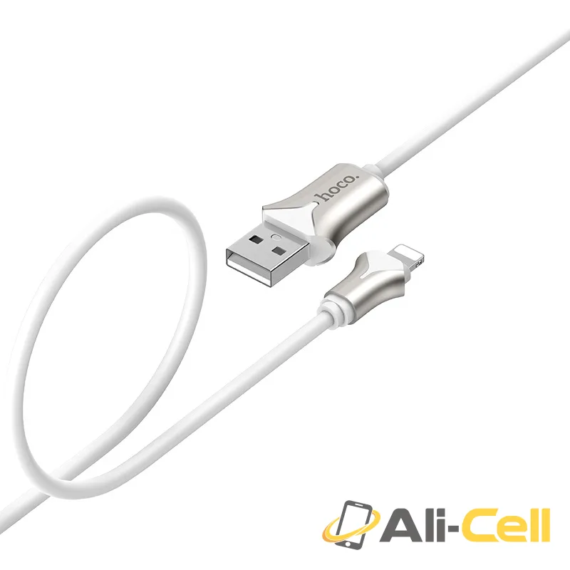 Cable USB to Lightning “U67 Soft silicone” charging data sync (U67 Lightning Black, 1.2m) — 4