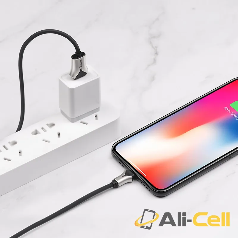 Cable USB to Lightning “U67 Soft silicone” charging data sync (U67 Lightning Black, 1.2m) — 6