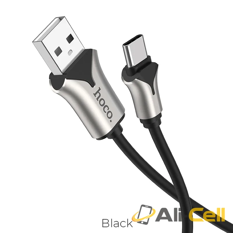 Cable USB to Type-C “U67 Soft silicone” charging data sync (U67 Type C Black, 1.2m)