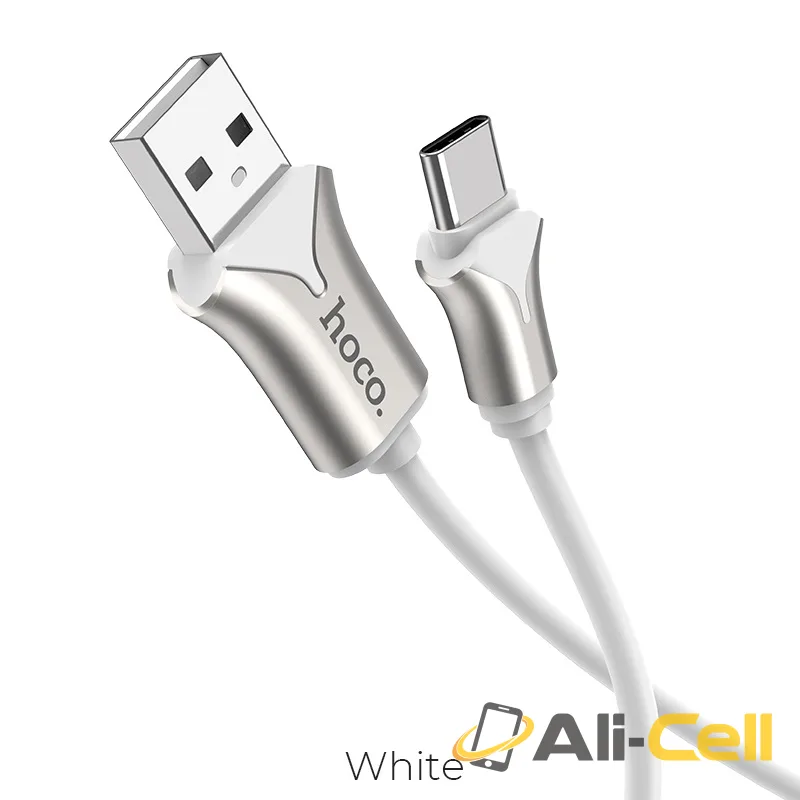 Cable USB to Type-C “U67 Soft silicone” charging data sync (U67 Type C White, 1.2m)