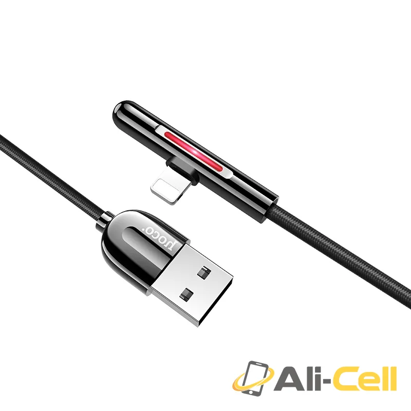 Cable USB to Lightning “U65 Colorful Magic Wand” charging data sync (U65 Lightning Black, 1.2m) — 2