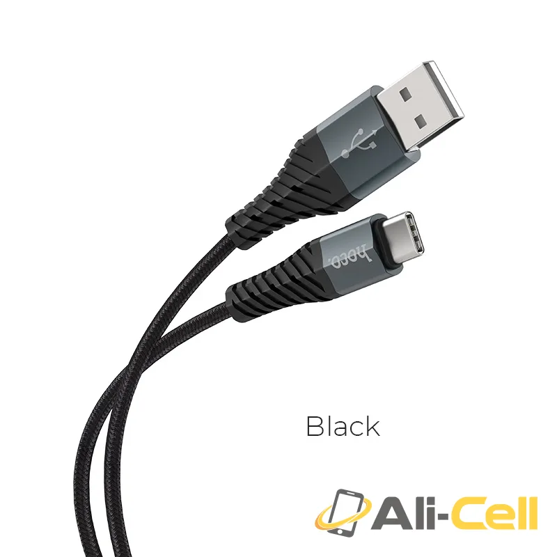 Cable USB to Type-C “X38 Cool Charging” charging data sync (X38 Type C Black, 1.0m)