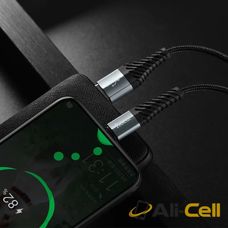 Cable USB to Type-C “X38 Cool Charging” charging data sync (X38 Type C Black, 1.0m) — 5