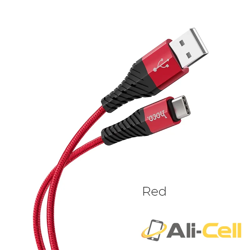Cable USB to Type-C “X38 Cool Charging” charging data sync (X38 Type C Red, 1.0m)