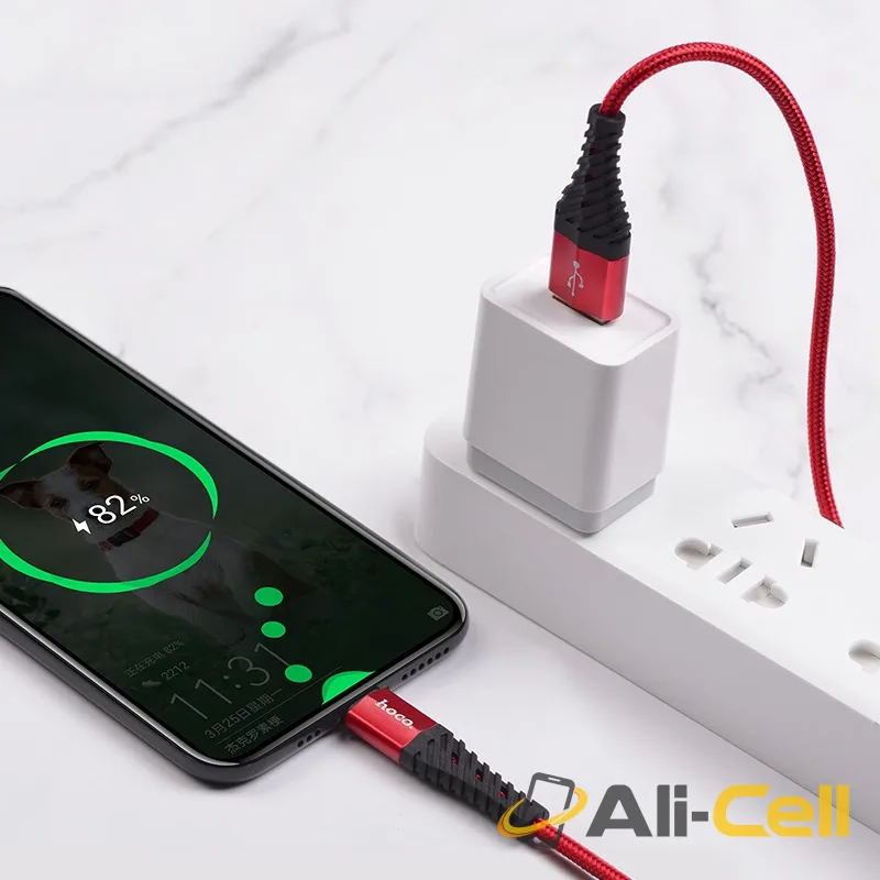 Cable USB to Type-C “X38 Cool Charging” charging data sync (X38 Type C Red, 1.0m) — 6